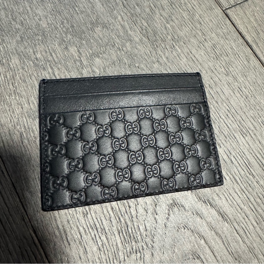 Gucci monogram leather card holder - Picture 2 of 5